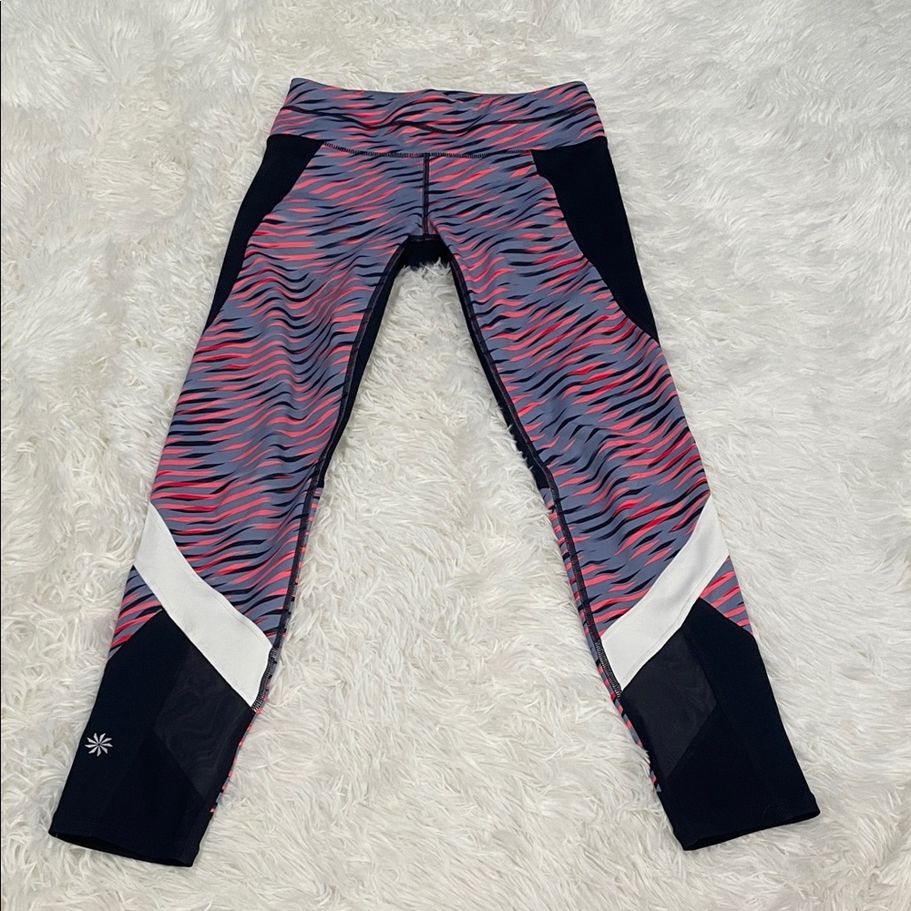 Athleta Pink and Black Patterned Leggings